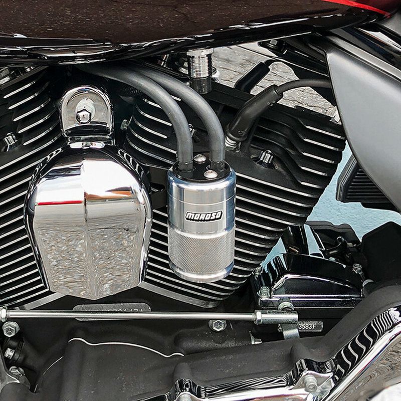MOROSO エアーオイル セパレーター M8 ツーリング 純正、SE エアークリーナー用 ブラック-02
