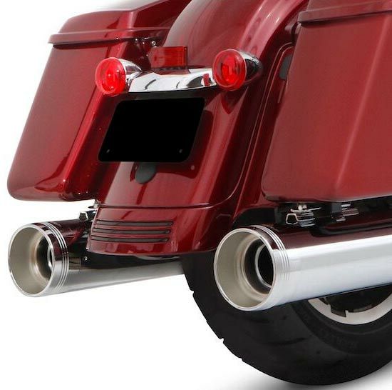 CFR M8ツーリング 4.5インチ スリップオンマフラー スムースチップ