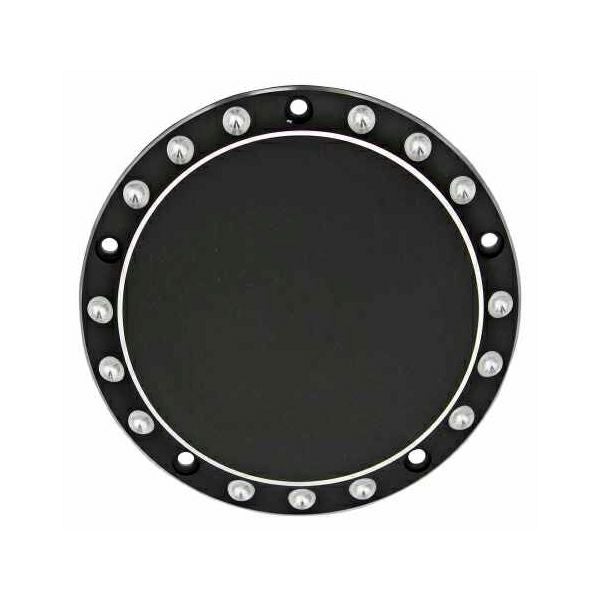 ThunderBike ダービーカバー Drilled ブラック M8ソフテイル-01