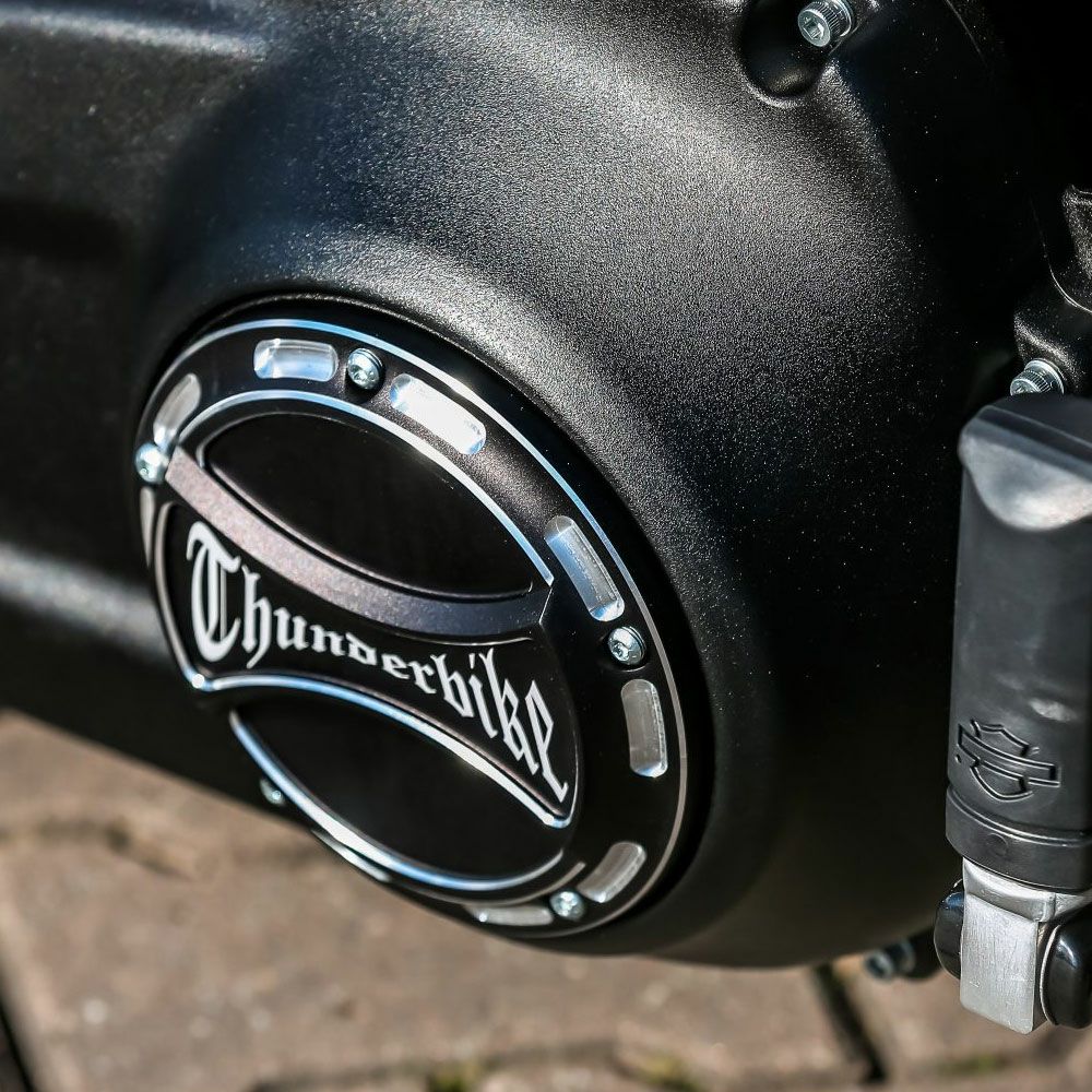 ThunderBike ダービーカバー Torque Logo ブラック M8ソフテイル