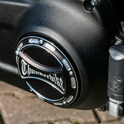 ThunderBike ダービーカバー Torque Logo ブラック M8ソフテイル-02