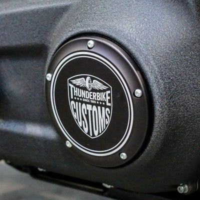 ThunderBike ダービーカバー New Custom サテンブラック M8ソフテイル 