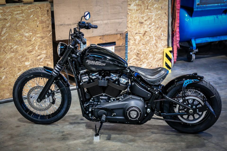 ThunderBike ダービーカバー New Custom サテンブラック M8ソフテイル-03