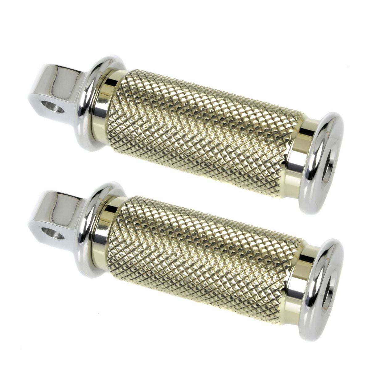 Thunderbike パッセンジャーフットペグセット ブラス/ポリッシュシルバー-01