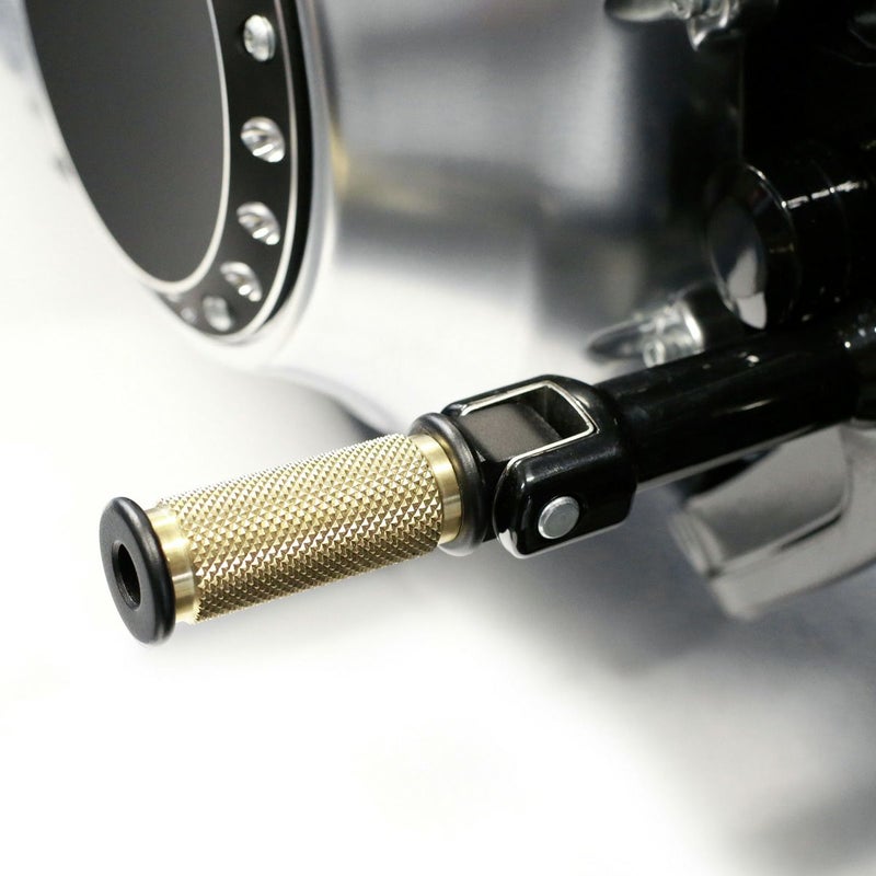 Thunderbike パッセンジャーフットペグセット ブラス/ブラック-01