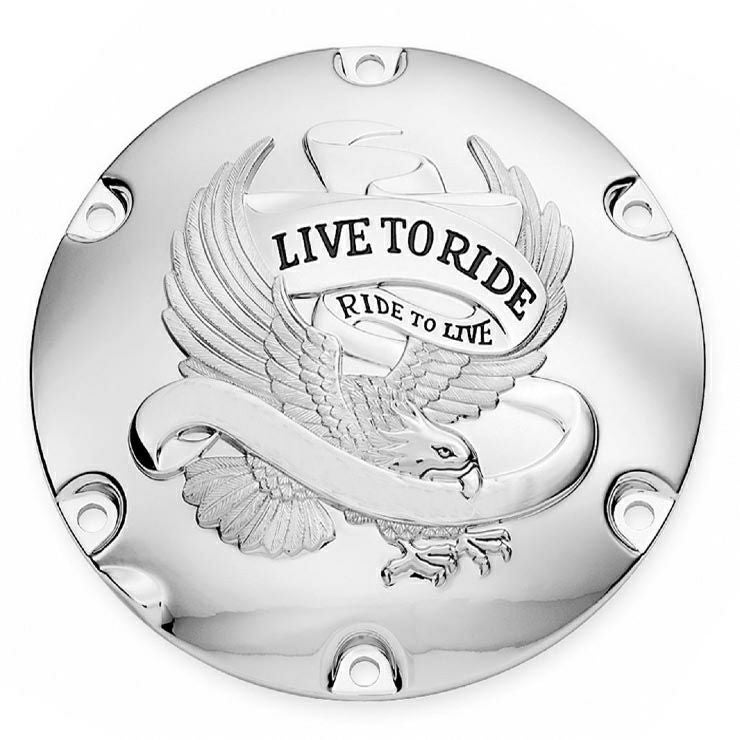 Drag Specialties Live To Ride ダービーカバー クローム-01