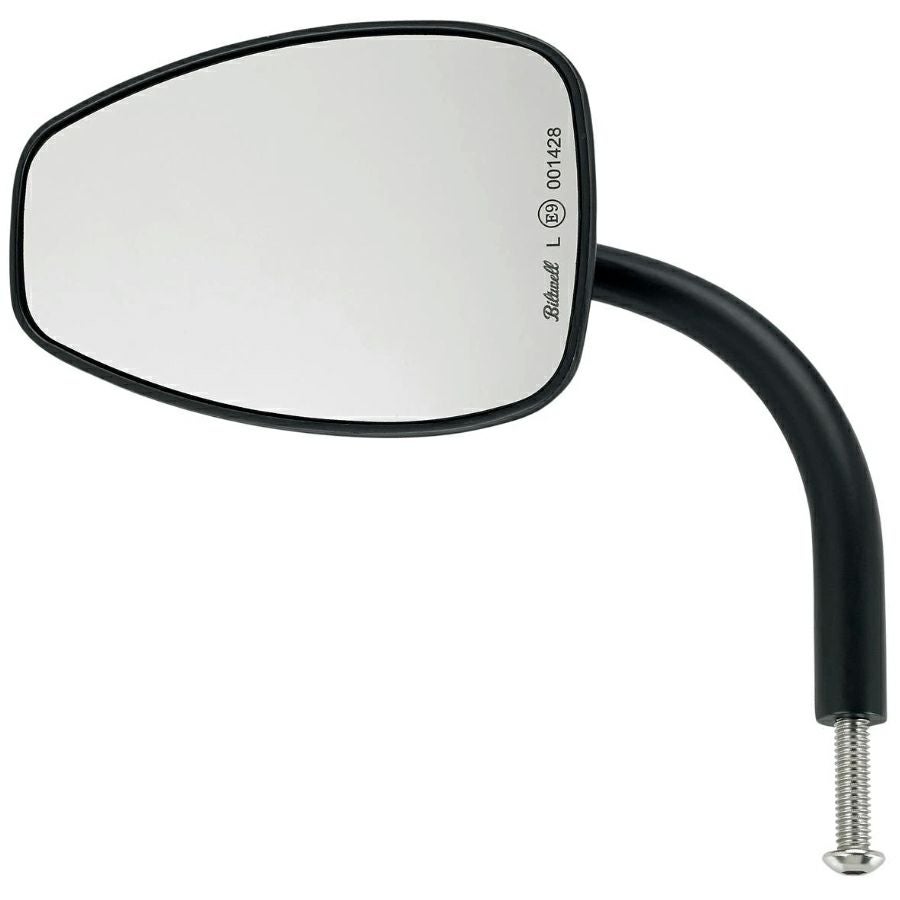 ハーレー スクエアミラー 左右共通 (ブラック) ビルトウェル |ハーレー