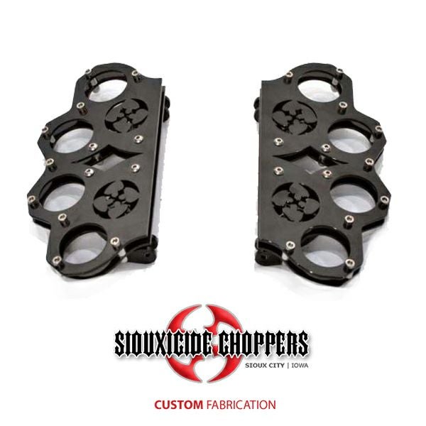 Siouxside Choppers ナックル・ライダーフロアボード フラットブラック-01