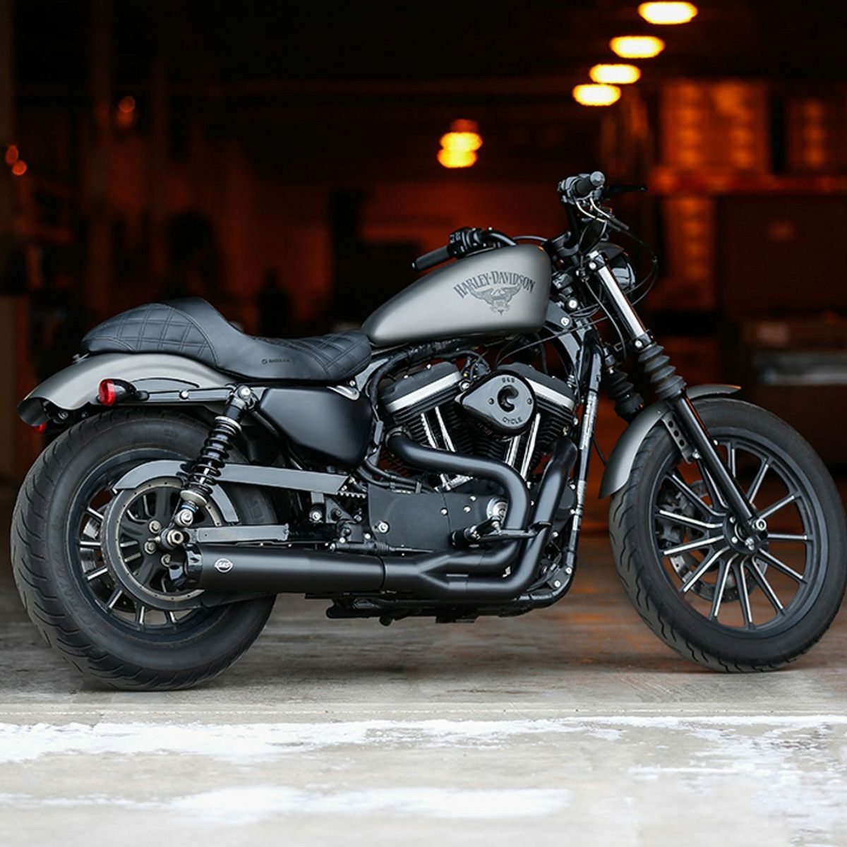 S&S スーパーストリート・2-1フルエキゾーストマフラー ブラック-04