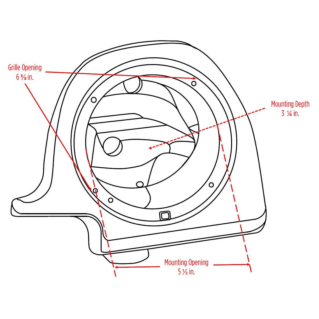 Saddle Tramp 6.5インチスピーカーポッド付 ロワーフェアリング-06