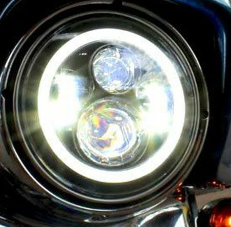 新品未使用　7インチ プロジェクターLEDヘッドライトMS-880N-B MS-880N-B LED 7インチ ヘッドライト ブラック : HD-PARTS ハーレー