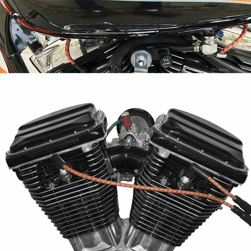 Sumax クロス編みカバー プラグワイヤー　オレンジ-02