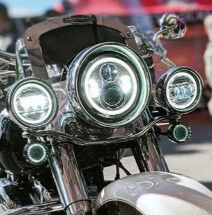 HogWorkz 4.5インチ ハロメーカー LED補助ランプ クローム |ハーレー