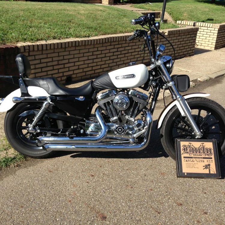 スポーツスター 2016以降 Burly 12インチエイプハンドル用 ケーブル