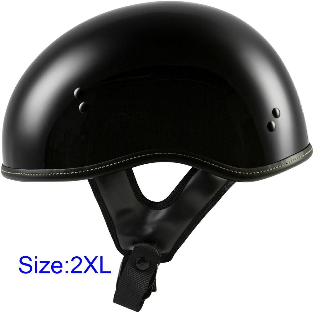 Highway21 357マグナム ソリッドハーフヘルメット グロスブラック 2XL