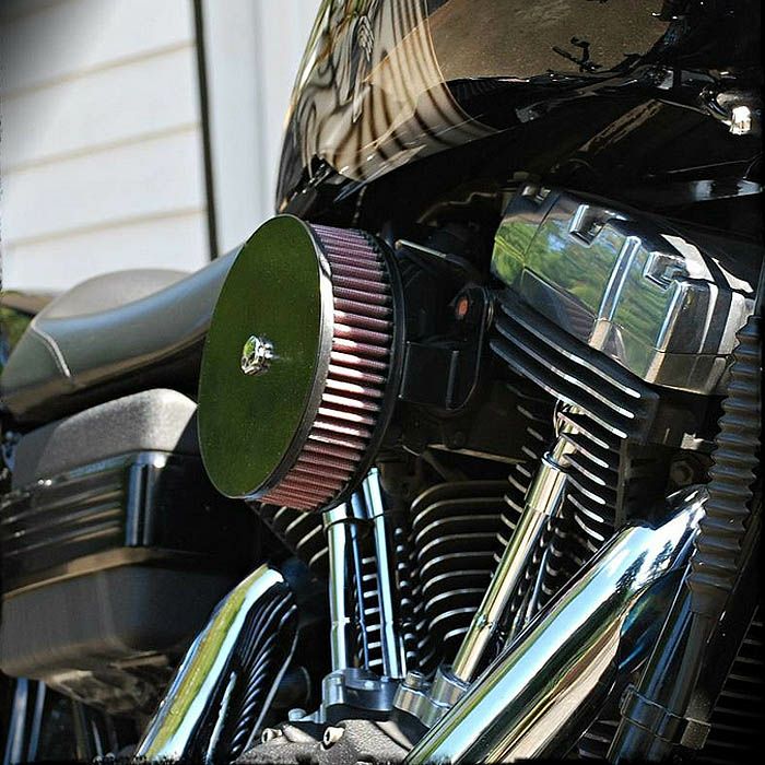 DKcustom ブラック ハイフロー587 エアクリーナー (Premium Breather)-02