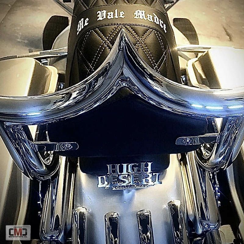 CMC エル・レイ デタッチャブルバックレスト クローム ダイアモンドパッド　レッドステッチ-03