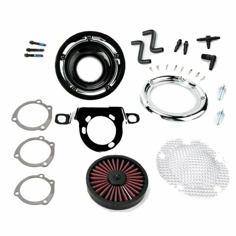 クリアキン ベロシラプター・エアクリーナーキット クローム　ケーブルスロットル車用-03