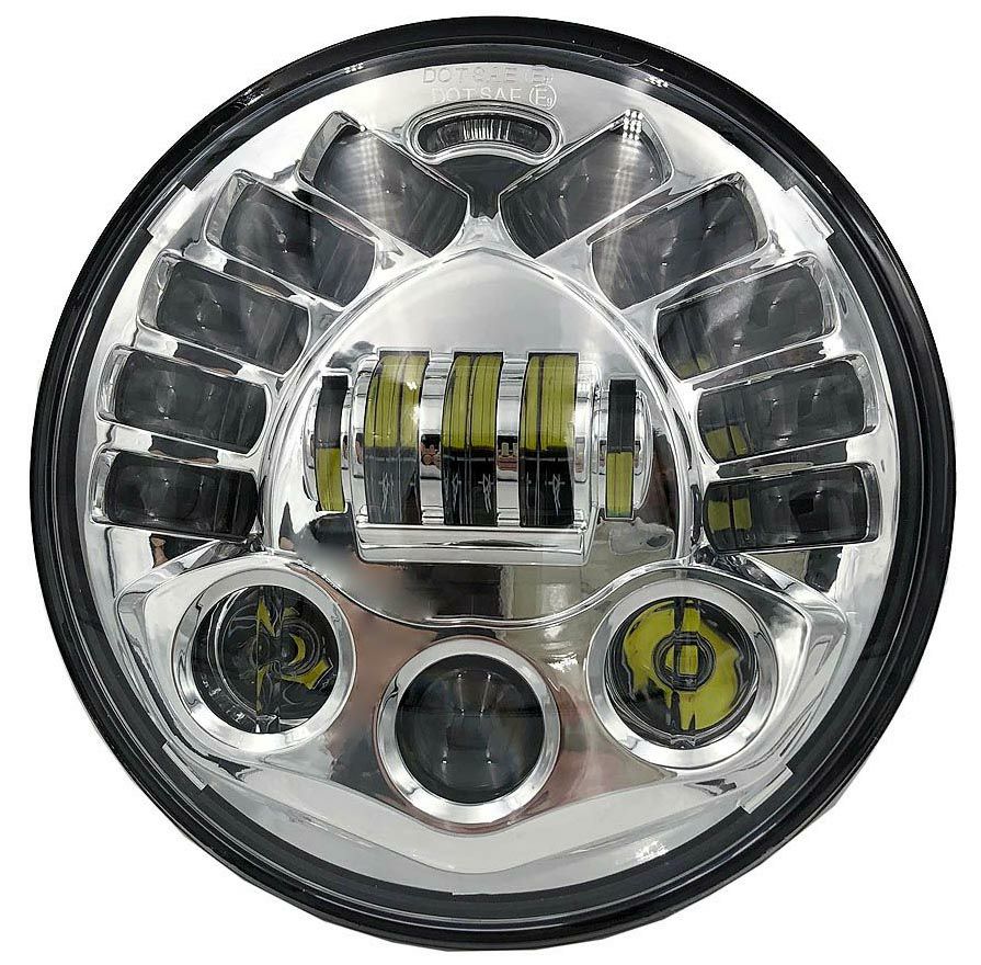 WMW アダプティブ 7インチ LEDヘッドライト クローム |ハーレーパーツ