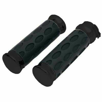 Drag Specialties　カスタムラバー・グリップ　ブラック-01