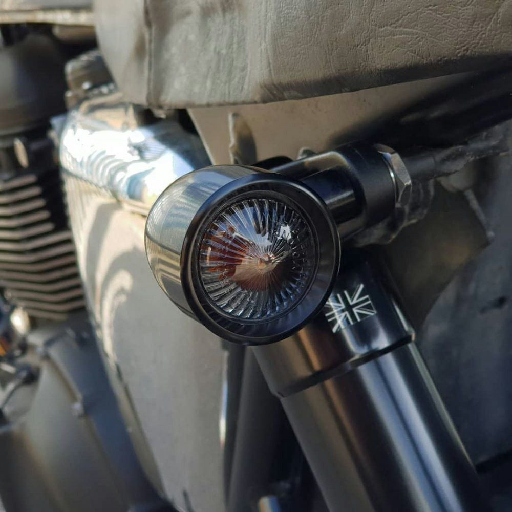 Motone トライライン アッパーショックマウント・ターンシグナルブラケット ブラック-05