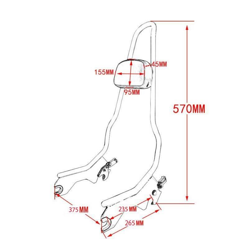 WMW デタッチャブル テーパーシーシーバー(パッド付)　FXBR & FLFB  ブラック-04