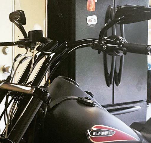 プルバックスタイル 2インチ径 ハーレー Tバー 10インチ (ポリッシュ