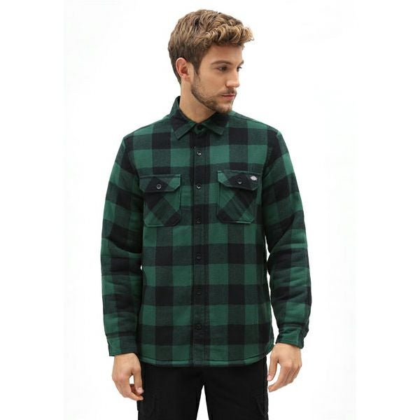 Dickies ランズデール　オーバーシャツ パイングリーン M-02