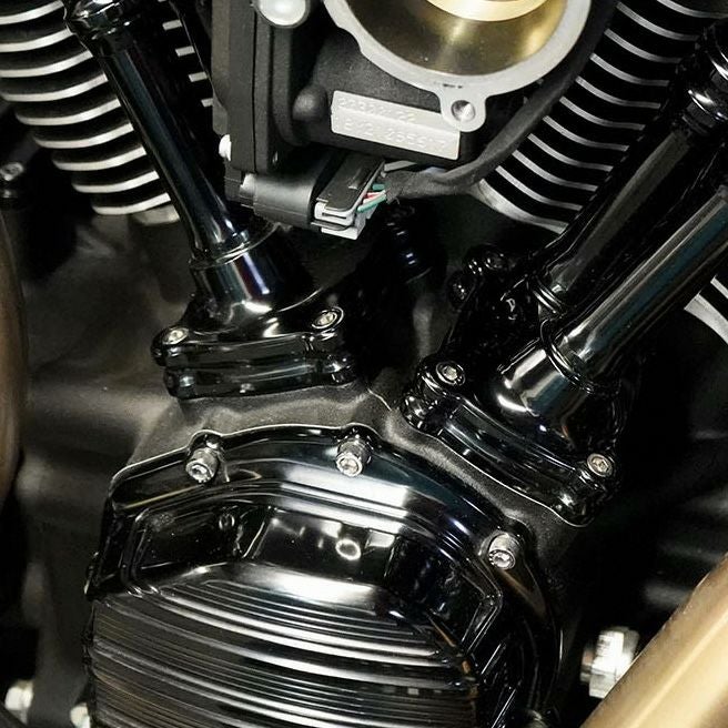 Arlen Ness べべルド・ビレット・ハーレーオイルフィルター ブラック