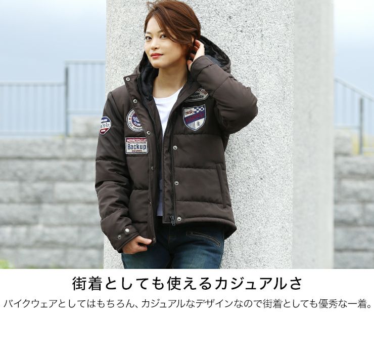 デグナー レディース・フード付ジャケット ブラック Lサイズ-09