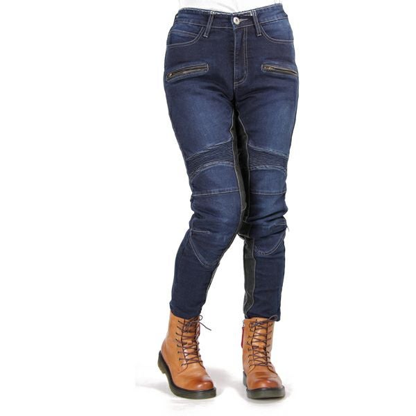 デグナー ニーカップ付・レディース・デニムパンツ ネイビー Lサイズ-01