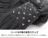 デグナー レディース・レザーウィンターグローブ 星形スタッズ ワイン Mサイズ-04