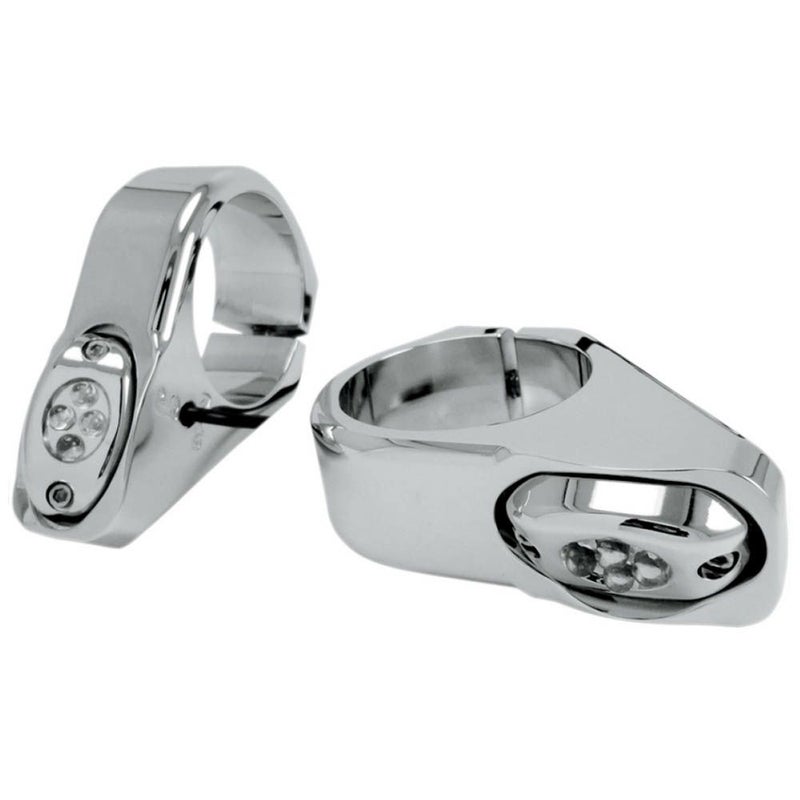 Joker Machine LED ウインカー　フォークマウント　49mmフォーク用 クローム-01