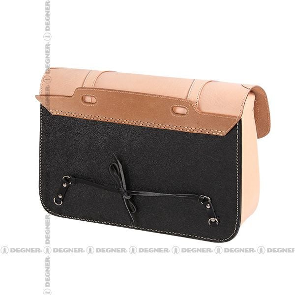 デグナー(DEGNER) ラージ本革サドルバッグ 長方形シルエット タン-03