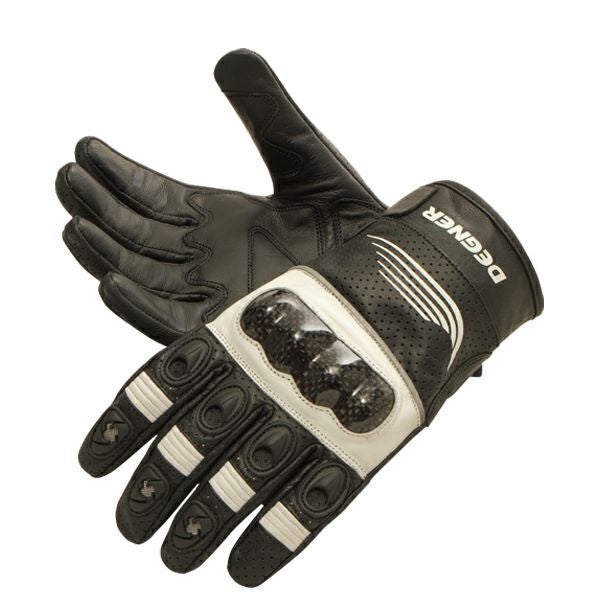 デグナー メッシュレザー グローブ ホワイト Mサイズ-01