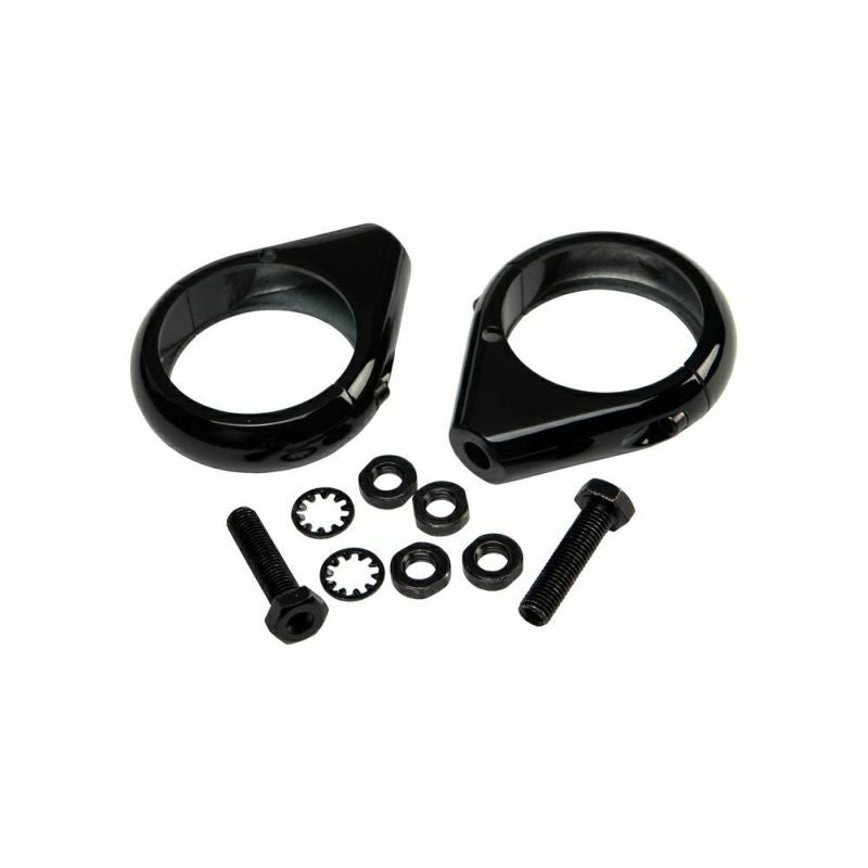 Hard Drive ウインカー・フォーククランプ ブラック 49MMフォーク用