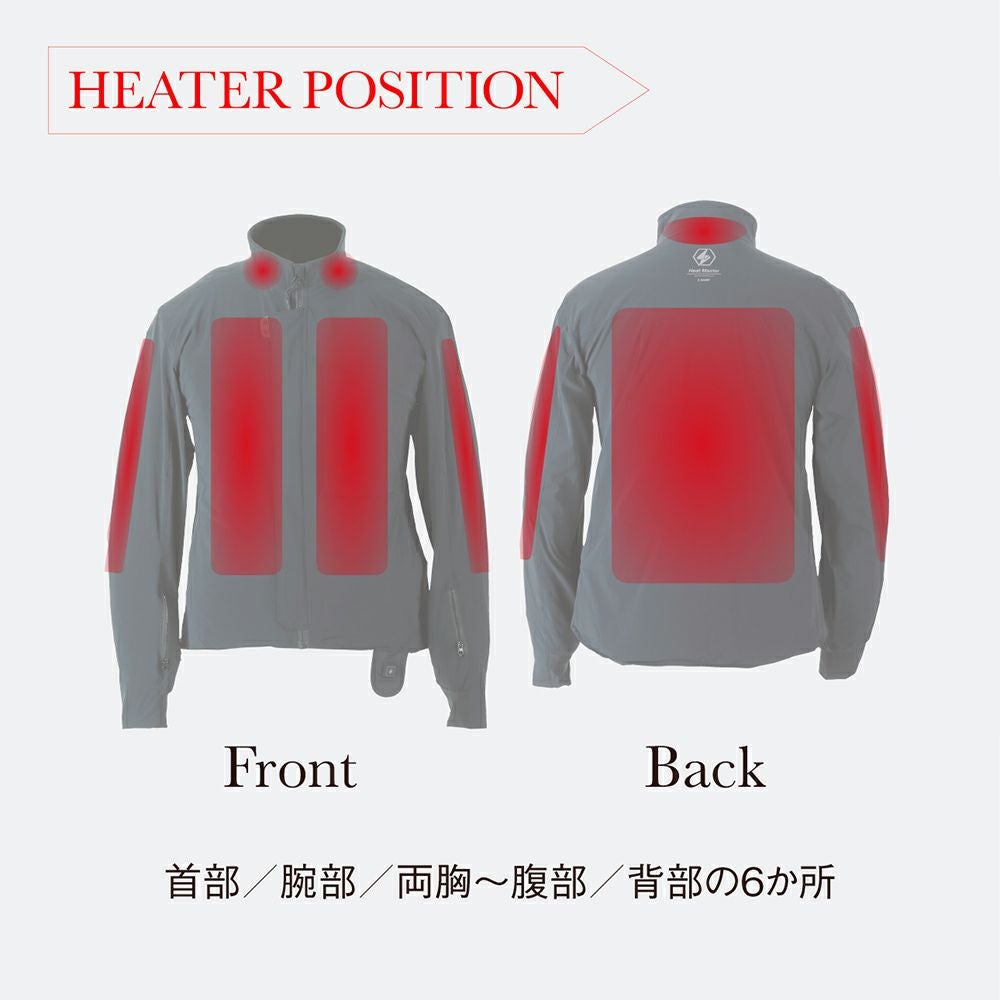 【Heat Master/ヒートマスター】 ヒートインナー電熱ジャケット スポーツタイプ 3.5AMP(3XL)-07