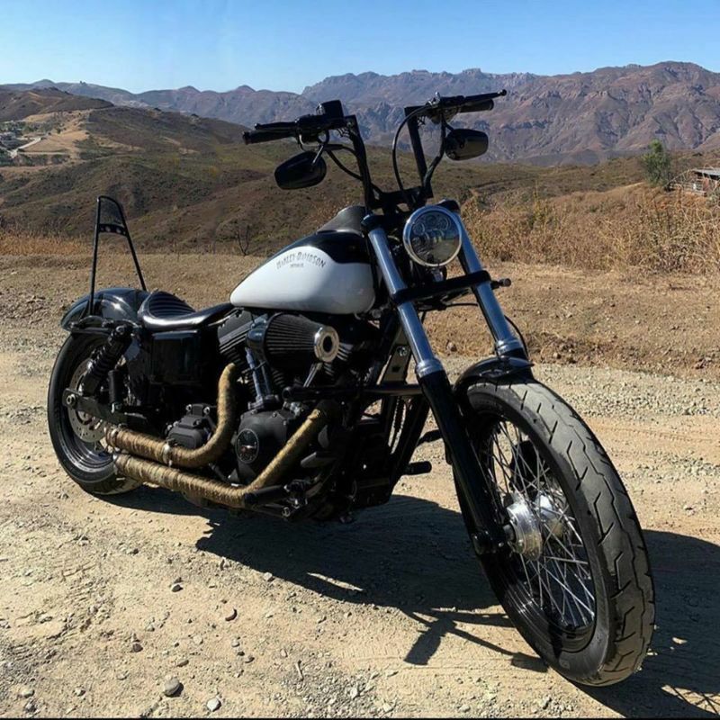 LA Choppers ナローZ オールドスクール ハンドルバー グロスブラック　12インチ-02