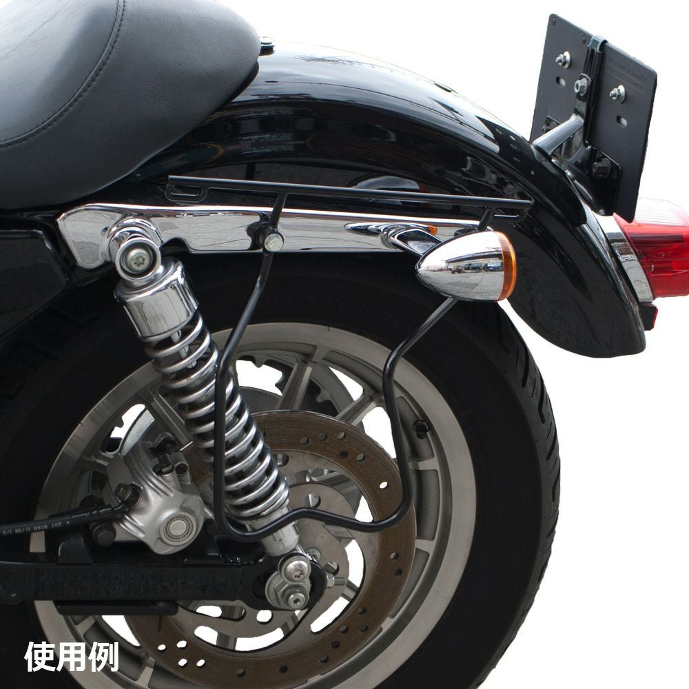 寺田モータース スポーツスター用サドルバッグサポート クローム-02