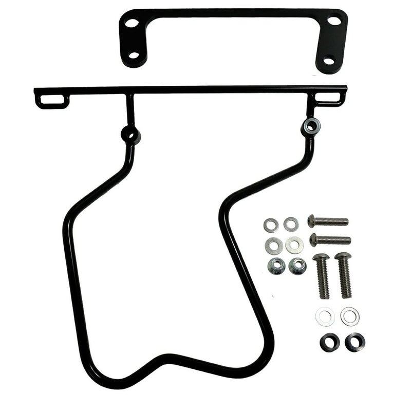 寺田モータース M8ソフテイル用サドルバッグサポート ブラック-01