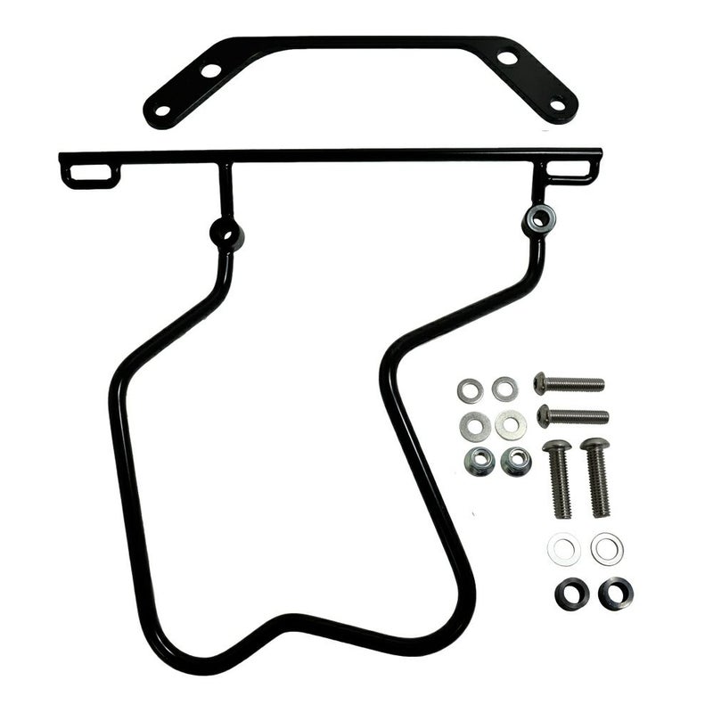 寺田モータース M8ソフテイル用サドルバッグサポート ブラック-01