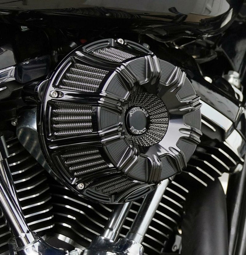 Arlen Ness 10ゲージ・INVERTEDエアクリーナー オールブラック-04