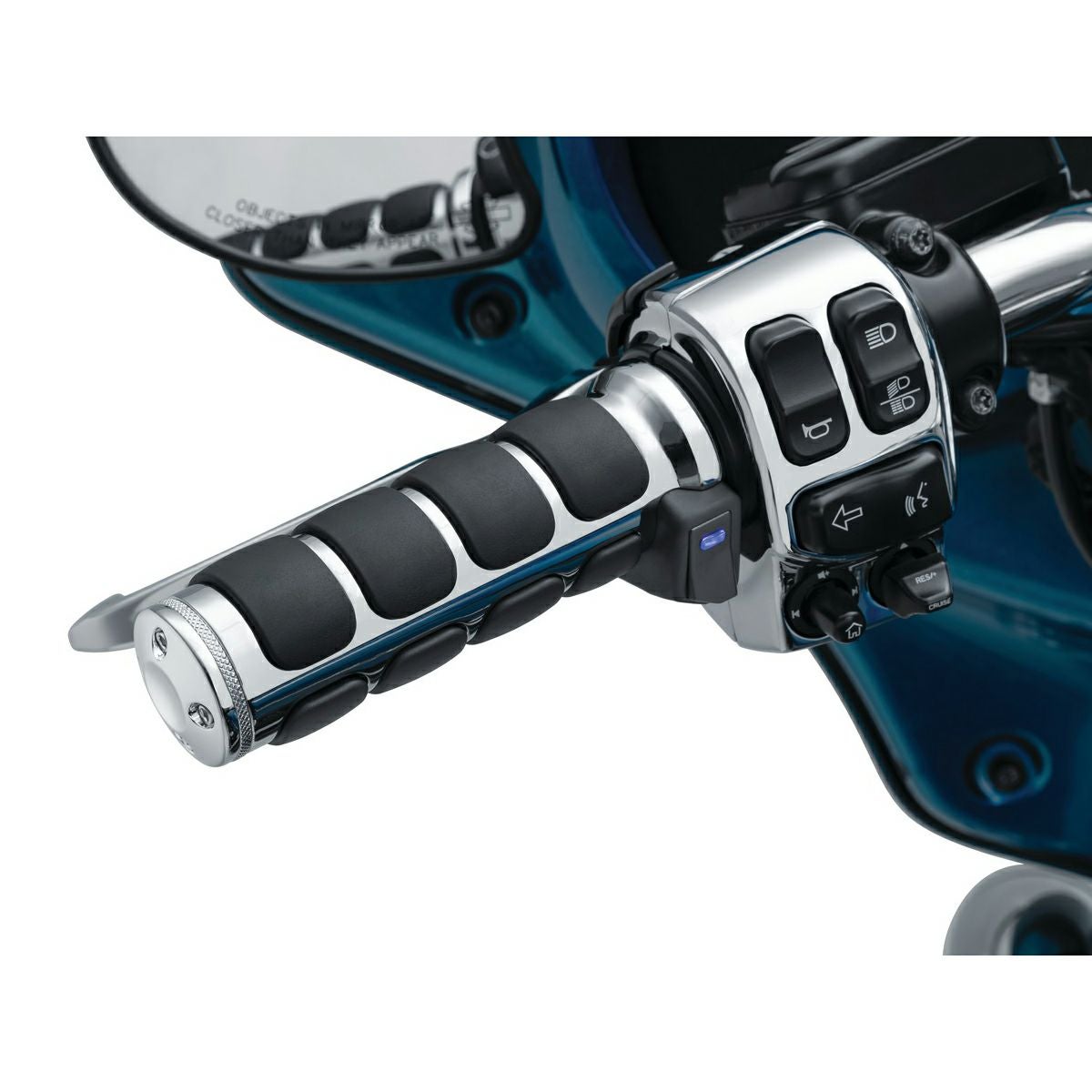 Kuryakyn ヒーテッドISOグリップ ケーブルスロットル用 クローム-03