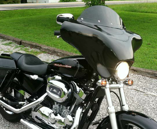 5-3/4インチヘッドライト用BATWING フェアリング オーディオ付き-01