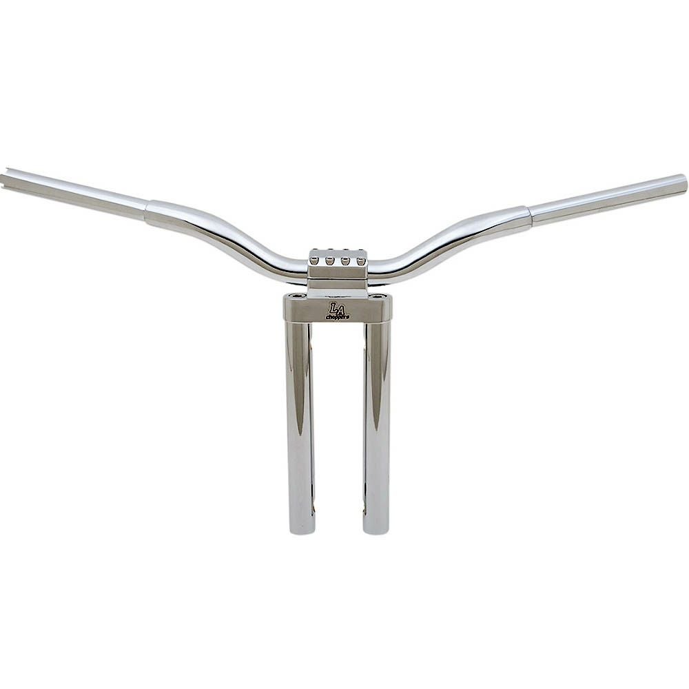 LAチョッパーズ ケージファイター Tハンドルバー ストレートライザー クローム　12インチ-02