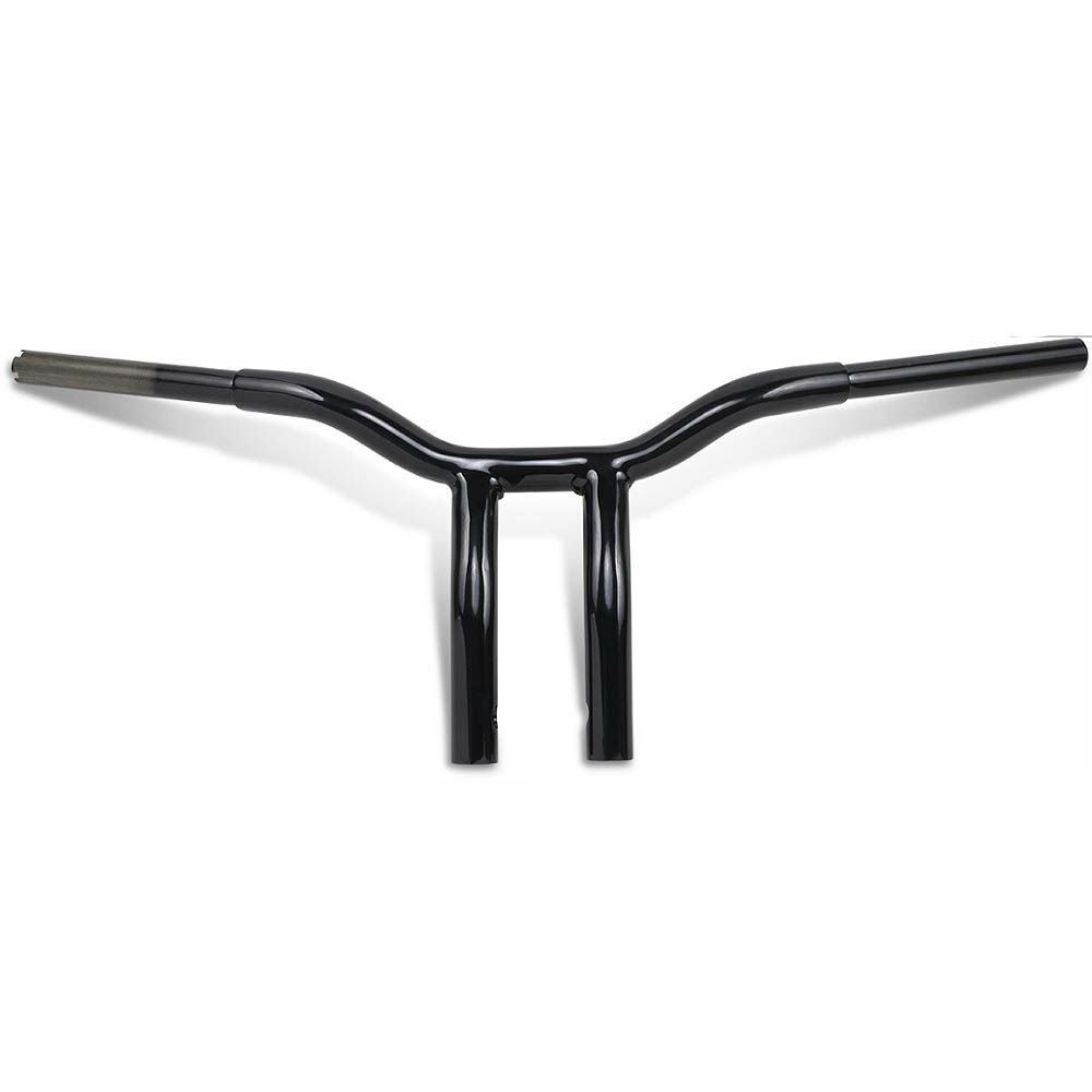 LA Choppers ワンピース ケージファイター Tハンドルバー プルバックライザー　グロスブラック　10インチ-03