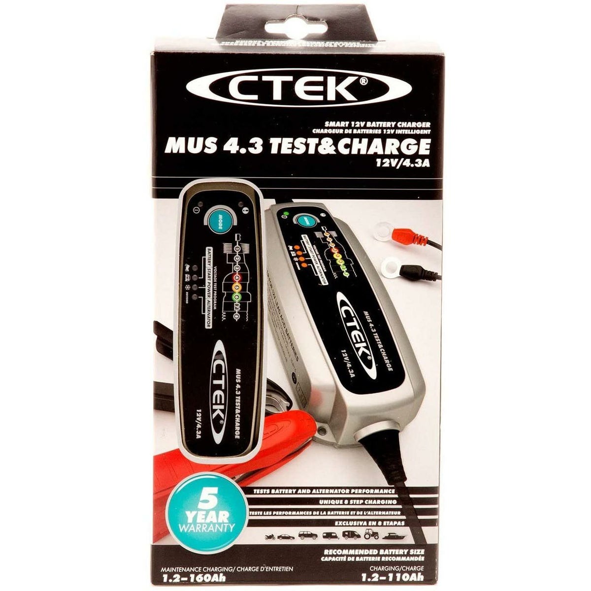 CTEK (56-864) MUS 4.3 12Volt 自動８ステップ バッテリー・チャージャー-03