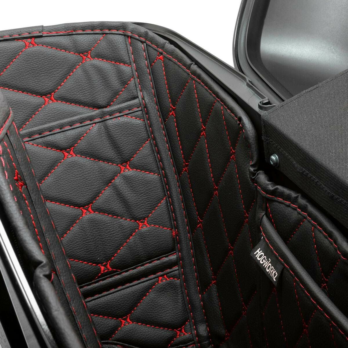 HOG WORKZ スタンダードサドルバッグ用ライナー ブラック/レッドステッチ-05