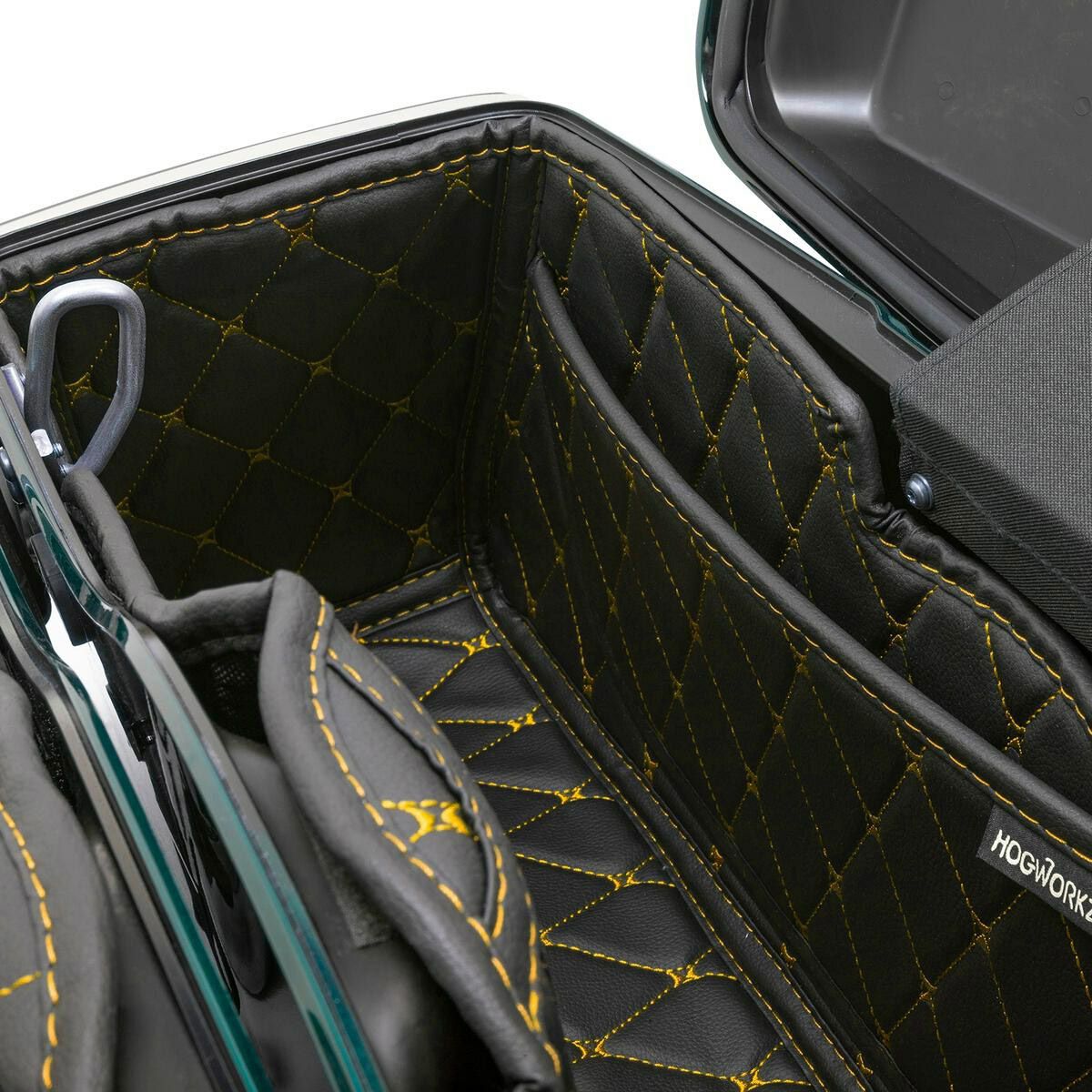 HOG WORKZ スタンダードサドルバッグ用ライナー ブラック/ゴールドステッチ-03