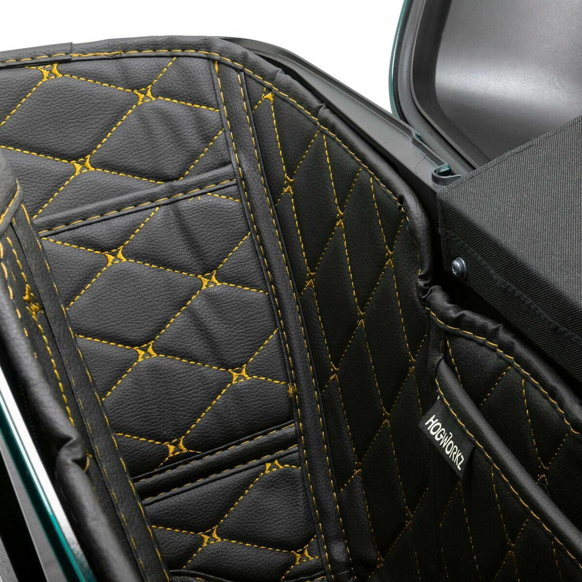 HOG WORKZ スタンダードサドルバッグ用ライナー ブラック/ゴールドステッチ-04